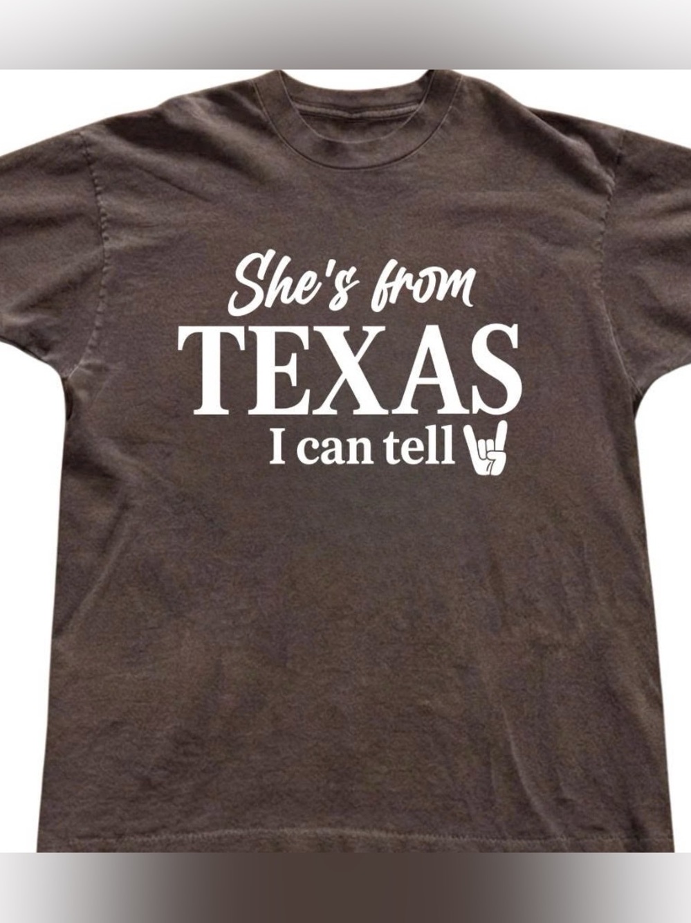 She's From Texas Graphic Tee - Brown Women's Shirt